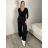 Nohavice elegantné dámske (S/M/L ONE SIZE) TALIANSKA MÓDA IMSM26033/DUR S/M/L čierna