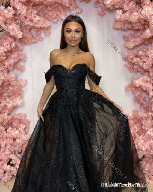 Šaty dlhé spoločenské na ramienka dámske LIMONCELLO (34-40) POLSKÁ MÓDA PMLPT26002-5