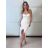 Šaty svatební společenské na ramínka dámské SARA (S/M ONE SIZE) ITALSKÁ MÓDA IMPMD2643093B/DUR S/M bílá