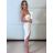 Šaty svatební společenské na ramínka dámské SARA (S/M ONE SIZE) ITALSKÁ MÓDA IMPMD2643093B/DUR S/M bílá