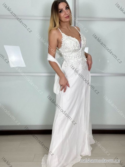 Šaty elegantné spoločenské dlhé bez rukávov dámske (S/M ONE SIZE) TALIANSKA MóDA IMM26XF-A333-S/DU
