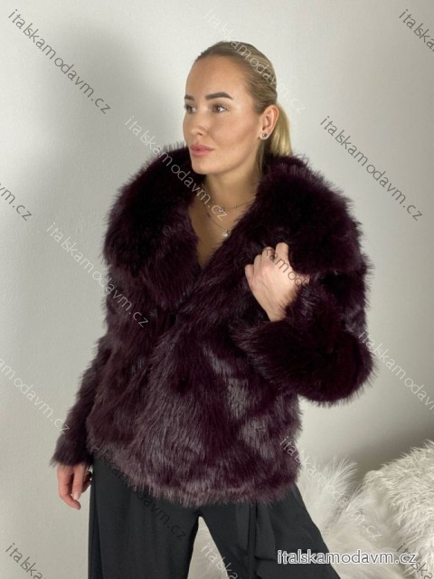 Kabát kožíšek dámský (S/M-M/L) ITALSKÁ MÓDA IMM25M5627