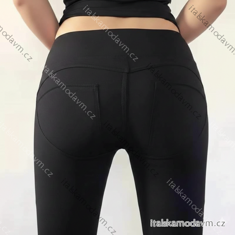 Legíny dlouhé dámské se zeštíhlujícím efektem (S/M ONE SIZE) ITALSKÁ MÓDA IMM22fd525/DR Černá S