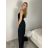 Kalhoty s páskem dlouhé elegantní dámské (S-2XL ONE SIZE) ITALSKÁ MÓDA IMWKH26975/DUR M Černá