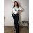 Kalhoty dlouhé elegantní dámské nadrozměr (2X-5XL/6XL) MIEGO MIE2611061/DUR 4XL Černá
