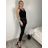 Kalhoty s páskem dlouhé elegantní dámské (S-2XL ONE SIZE) ITALSKÁ MÓDA IMWKH26973/DUR XXL Černá