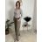 Kalhoty máslové s páskem dámské (S/M/L ONE SIZE) ITALSKÁ MÓDA IMD25223/DR černá S/M/L