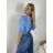 Svetr tenký oversize dlouhý rukáv dámský (M/L/XLONE SIZE) ITALSKÁ MÓDA IM426057/DUR M/L/XL modrá