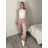 Nohavice elegantné dámske (S/M/L ONE SIZE) TALIANSKA MÓDA IM426030/DUR sv. růžová S/M/L