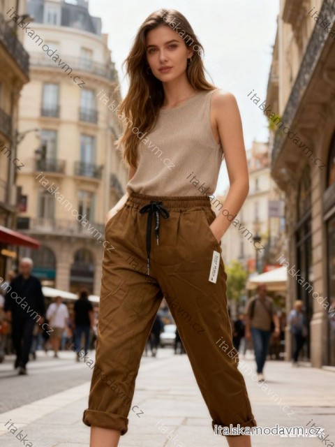 Nohavice strečové 7/8 kratší dámske (S/M/L ONE SIZE) TALIANSKA MÓDA IM425835
