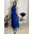 Šaty dlouhé společenské tylové třpytivé bez rukávu dámské LUNA (S/M/L ONE SIZE) ITALSKÁ MÓDA IMWKY252567/DUR modrá královská S/M/L