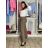 Nohavice dlhé elegantné dámske nadrozmer (S/M - M/L - XL/2XL) MIEGO MIE262539/DUR S / M hnedá