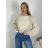 Svetr tenký oversize dlouhý rukáv dámský (M/L/XLONE SIZE) ITALSKÁ MÓDA IM426057
