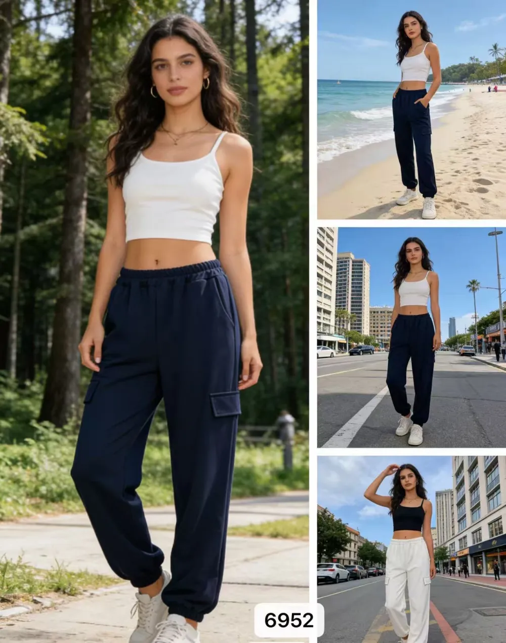 Tepláky dlouhé dámské (S/M/L ONE SIZE) ITALSKÁ MÓDA IMPLI266952