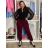 Tepláky/Kalhoty elegantné oversize dlhé dámske (S/M/L ONE SIZE) TALIANSKA MÓDA IMD26003/DUR S/M/L vínová