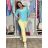 Tepláky/Kalhoty elegantní oversize dlouhé dámské (S/M/L ONE SIZE) ITALSKÁ MÓDA IMD26003/DUR S/M/L žlutá