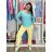 Tepláky/Kalhoty elegantní oversize dlouhé dámské (S/M/L ONE SIZE) ITALSKÁ MÓDA IMD26003/DUR S/M/L žlutá