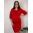 Bolerko dlouhý rukáv dámský nadrozměr (38-50) POLSKÁ MóDA PMF251111R/DUR 46 červená