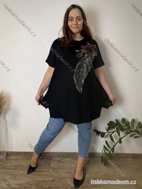 Tunika krátky rukáv dámska nadrozmer (54/56/58 ONE SIZE) TURECKÁ MÓDA TM9261112/DUR