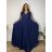 Šaty dlouhé elegantní společenské,dlouhý rukáv dámské nadrozměr (4XL-6XL) ITALSKÁ MÓDA FMPCH269391/DR 6XL tmavě modrá