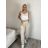 Nohavice volnočasové s opaskom dámske INNA (S/M/L ONE SIZE) TALIANSKA MÓDA IMSM261124/DR S/M/L béžová