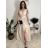 Šaty elegantní dlouhé bez rukávu dámské SARA (M/L/XL ONE SIZE) ITALSKá MóDA IM4251146/DUR béžová M/L/XL