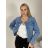 Bunda riflová jeans dámska MOON (S-2xl) MOON GIRL MOG26GY1158/DU M modrá