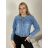 Bunda riflová jeans dámska MOON (S-2xl) MOON GIRL MOG26GY1158/DU L modrá