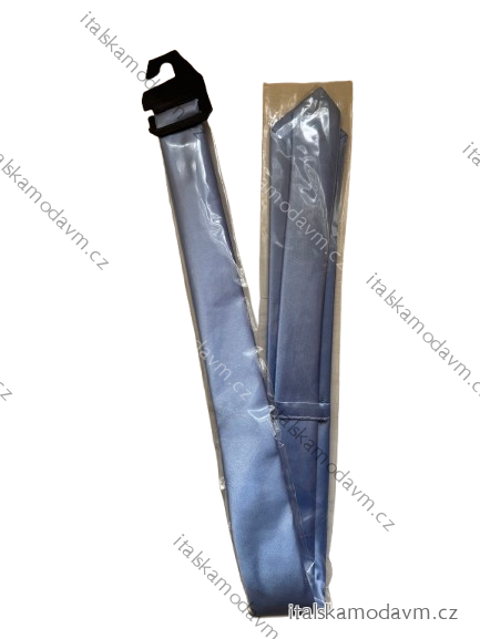 Kravata pánská úzká 6x72,5cm JASMAN (one size) turecká móda JSM25001/DUR světle modrá