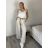 Kalhoty volnočasové s páskem dámské (S/M/L ONE SIZE) ITALSKÁ MÓDA IMSM261119