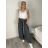 Kalhoty volnočasové s páskem dámské (S/M/L ONE SIZE) ITALSKÁ MÓDA IMSM261119