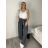 Kalhoty volnočasové s páskem dámské (S/M/L ONE SIZE) ITALSKÁ MÓDA IMSM261119