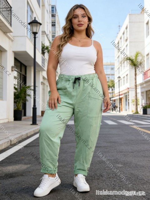 Nohavice strečové dámske nadrozmer (50/52/54 ONE SIZE) TALIANSKA MÓDA IM426091