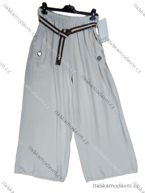 Nohavice letné s opaskom dámske (S/M/L ONE SIZE) TALIANSKA MÓDA IMSM26099