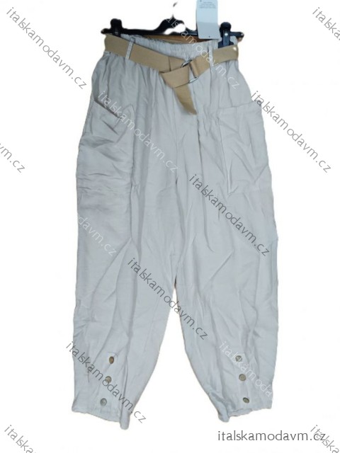 Nohavice strečové s opaskom dámske (S/M/L ONE SIZE) TALIANSKA MÓDA IMSM26100