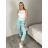 Nohavice strečové dlhé dámske PANTALONE  (S/M/L ONE SIZE) IMPOZ25LV-6318/DUR světle šedá S/M/L