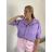 Bunda krátka oversize dlhý rukáv dámska (S/M/L ONE SIZE) TALIANSKA MÓDA IMWCA26001/DR S/M/L fialová
