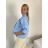 Bunda krátka oversize dlhý rukáv dámska (S/M/L ONE SIZE) TALIANSKA MÓDA IMWCA26001/DR S/M/L svetlo modrá