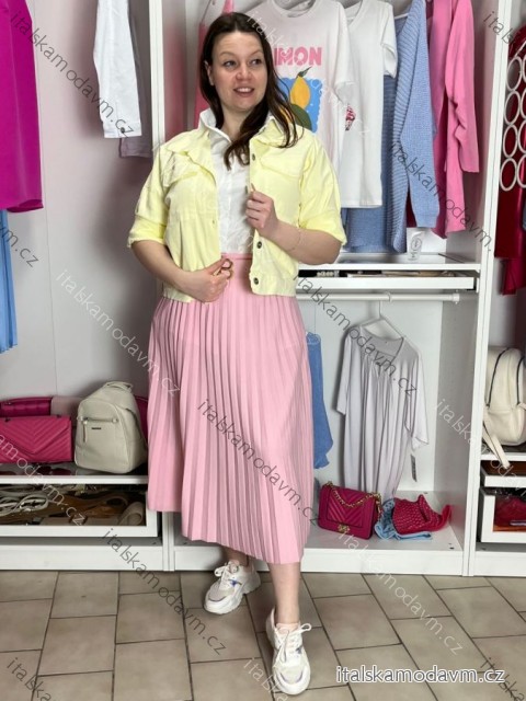 Bunda krátka oversize dlhý rukáv dámska (S/M/L ONE SIZE) TALIANSKA MÓDA IMWCA26001/DR S/M/L žlutá
