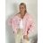 Bunda krátka oversize dlhý rukáv dámska (S/M/L ONE SIZE) TALIANSKA MÓDA IMWCA26002/DR S/M/L růžová světlá