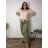 Nohavice/tepláky voľnočasové maslové balónové dámske nadrozmer (46/48/50 ONE SIZE) TALIANSKA MÓDA IM425699/DUR khaki 46/48/50