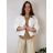 Cardigan krátký 3/4 rukáv dámsky nadrozmer (48/50/52 ONE SIZE) TALIANSKA MÓDA IMSM260028/DU  biela