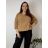 Blúzka elegantná s príveskom 3/4 dlhý rukáv dámska nadrozmer SIRENA (48/50/52 ONE SIZE) TALIANSKA MÓDA IMD26004