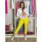Kalhoty strečové dlouhé dámské PANTALONE (S/M/L ONE SIZE) IMPOZ25LV-6318/DUR sv. žlutá S/M/L