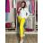 Kalhoty strečové dlouhé dámské PANTALONE (S/M/L ONE SIZE) IMPOZ25LV-6318/DUR sv. žlutá S/M/L