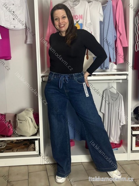 Rifle jeans dlouhé široké nohavice wide leg fit dámské (XS-2XL) RE-DRESS RED26RE3207/DUR 29 modrá džínová