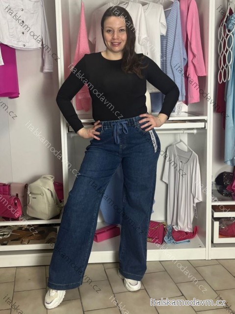 Rifle jeans dlouhé široké nohavice wide leg fit dámské (XS-2XL) RE-DRESS RED26RE3207/DUR 33 modrá džínová