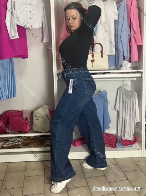Rifle jeans dlhé široké nohavice wide leg fit dámske (XS-2XL) RE-DRESS RED26RE3207/DUR 35 modrá džínsová