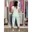 Kalhoty outdoorové s páskem dámské (S/ML ONE SIZE) ITALSKÁ MÓDA IM4261117/DR S/M/L světle modrá