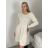 Šaty úpletové teplé dlhý rukáv dámske LUCY (S/M/L ONE SIZE) TALIANSKA MÓDA v